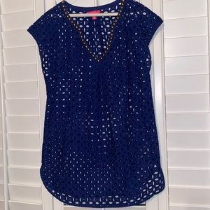 Lily Pulitzer eyelet coverup